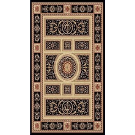 Dynamic Rugs Legacy Rectangular Rug- Black - 2 Ft. X 3 Ft. 6 In. LE2458021090